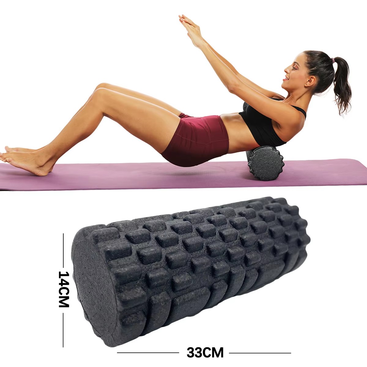 Muscle Roller Stick - 30/33 سنتيمتر اللياقة البدنية رغوة الأسطوانة