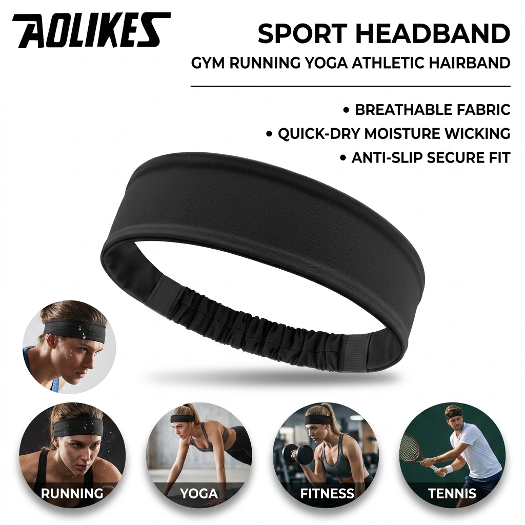 عصابة رأس رياضية من البوليستر  - مراجعة Running Gear Headband وسعره