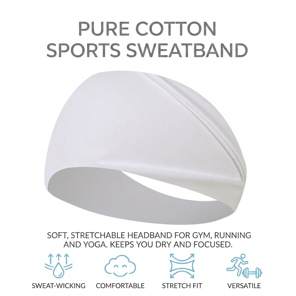 عصابة رأس قطنية خالصة للجري وا - مراجعة Running Gear Headband وسعره