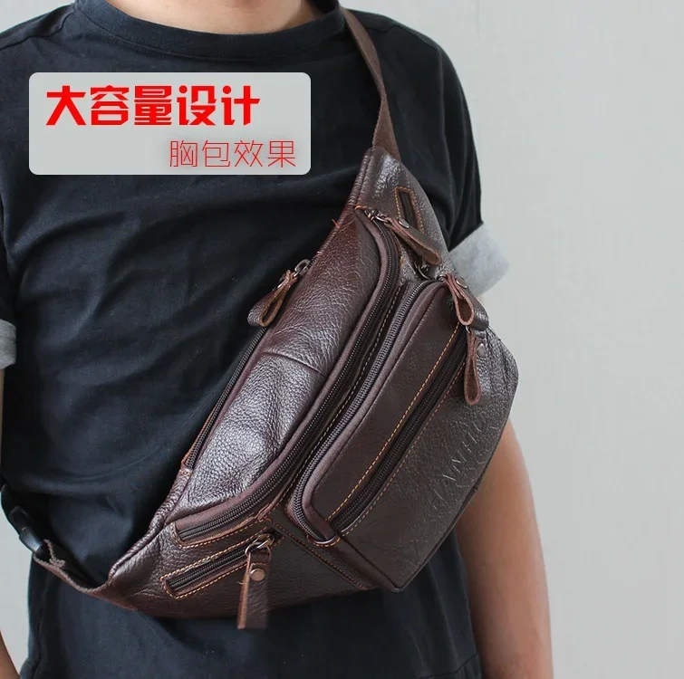 جلد البقر الأصلي الخصر حقيبة ا - مراجعة Running Gear For وسعره